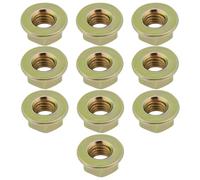 SG Store 100 Pezzi M8 X 1,25 Filettatura Metrica 8 Grado HT Dadi Flangiati Zincati Gialli DIN6923 Dadi Di Bloccaggio Flangiati Esagonali Non Seghettati Per Bulloni Viti