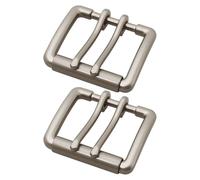 SG Store 2 fibbie per cintura in pelle a doppio perno, diametro interno 40 mm, adatte per cinturini da 40 mm, argento anticato