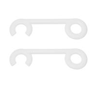 SG Store 2 ganci fissi in plastica per maniglia della porta, apertura per mantenere aperta il gancio, 190 x 55 mm, adatto per la maggior parte delle maniglie delle porte, bianco