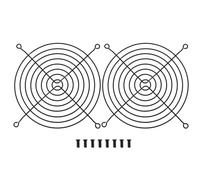 SG Store 2 Pezzi 140 Millimetri Griglie della Ventola in Metallo Cassa della CPU Griglie della Ventola Protezioni Coperture con Viti per PC Stampante 3D Accessori di Ventilazione Domestica Nero