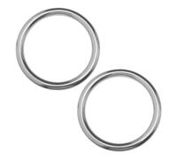 "SG Store 2 Pezzi 304 Anelli in Acciaio Inossidabile per Saldatura Senza Saldatura Anelli per Carichi Pesanti Anello Grande Multiuso Solido per Attrezzature per Interni ed Esterni, ID 80mm OD 100mm