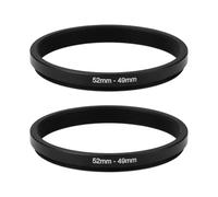 SG Store 2 Pezzi Anello Adattatore per Filtro Step-Down da 52 Mm A 49 Mm Convertitore per Obiettivo Filettato in Metallo per Filtri E Accessori