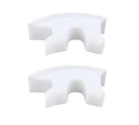 SG Store 2 Pezzi Copriwater Quadrato Ammortizzatore Anello Decorativo Compatibile Con Duravit OE 1004910000 16,7x10,4mm Fissaggi Per Sedile WC Bianco