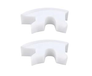 SG Store 2 Pezzi Copriwater Quadrato Ammortizzatore Anello Decorativo Compatibile Con Duravit OE 1004910000 16,7x10,4mm Fissaggi Per Sedile WC Bianco