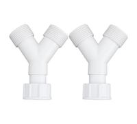 SG Store 2 Pezzi Da Connettore Divisore A Y Connettore Deviatore Per Tubo dell'acqua Da 3/4" Per Lavatrice Asciugatrice Lavastoviglie