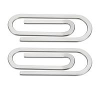 SG Store 2 pezzi fermasoldi in acciaio inox stile graffetta per portafoglio 6,5 cm x 2,5 cm design minimalista fermasoldi da uomo, argento, 6.5x2.5x0.2cm