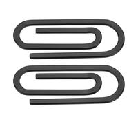 SG Store 2 pezzi fermasoldi in acciaio inox stile graffetta per portafoglio 6,5 cm x 2,5 cm design minimalista fermasoldi da uomo, Nero , 6.5x2.5x0.2cm