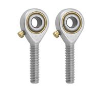 SG Store 2 pezzi M6x1.0 Sferica Rod End Bearing Rose Joint POS6 Mano Sinistra Connettore Filettatura Maschio Auto-lubrificato Cuscinetto giunto con Dadi di Jam