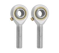 SG Store 2 pezzi M8x1.25 Sferica Rod End Bearing Rose Joint POS8 Mano Sinistra Connettore Filettatura Maschio Auto-Lubrificato Cuscinetto Giunto con Dadi Inceppamento