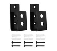 SG Store 2 Pezzi Staffe Di Sicurezza Per Porte Resistenti Compatibili Con Legname 2 X 4 90,5x62,8x38,2 Mm Con Viti Per Supporto Porta Garage Casa Fienile Nero