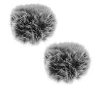 SG Store 2 pz Microfono in Pelliccia Parabrezza 10 cm Lavalier Mic Windbreaker Mini Filtro Vento Mic Parabrezza Muff Filtro Pop per ambienti interni ed esterni