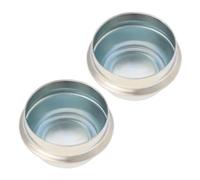 SG Store 2 tappi antipolvere da 40 mm, per ruote di rimorchio, zincati, adatti per mozzi di rimorchi con un diametro interno di 40 mm, argento