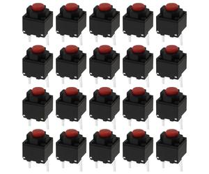 SG Store 20 Pezzi Interruttore A Pulsante Tattile 6x6x7.3mm Micro Interruttore Tattile Per Apparecchiature Di Sicurezza Per Elettrodomestici Prodotti Elettronici Giocattolo