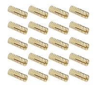SG Store 20pcs M4 Bulloni di espansione con motivo a pressione interna in ottone tasselli di ancoraggio a parete hardware di fissaggio plug-in per ancoraggio in mattoni solidi in calcestruzzo