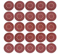 SG Store 25 Dischi Abrasivi Per Levigatrice Per Pareti E Soffitti A 10 Fori Da 215 Mm Dischi Abrasivi Con Gancio E Anello Grana 60/80/120/150/240 Con 5 Ciascuno Per Levigatrice Per Muri A Secco