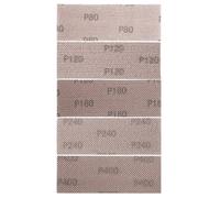 SG Store 25 Fogli Abrasivi In Rete 70x198mm Tamponi Abrasivi Gancio E Anello In Rete Carburo Di Silicio 80 120 180 240 400 Grana Levigatrice Orbitale Levigatura Manuale Lucidatura