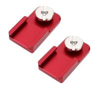 SG Store 2Pcs Cold Shoe Mount Adapter Cold Boots Staffa 1/4-20 Vite per Camera Cage Monitor Video Luce 40x22x20mm Rosso
