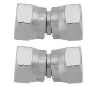 SG Store 2PCS Idraulico Femmina A Femmina Uguale Giunto Girevole Adattatore Connettore Adattatori Girevoli BSP In Acciaio Al Carbonio Da 3/8 Di Pollice BSP A 3/8 Di Pollice BSP 15.2mm ID