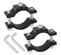 SG Store 2pcs Morsetti Montaggio Per Staffa Montaggio Per Luce Per Morsetto Supporto Per Barra Luminosa In Lega Alluminio Adatto Per Tubi Di Bicicletta Con Diametro Di 18-35mm Nero