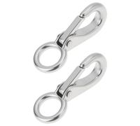 SG Store 2pcs Size0 55mm Quick Release Snap Hook con 10mm Fisso Eye 304 Acciaio Inox