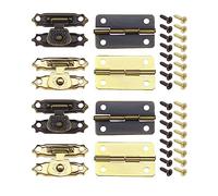 SG Store 36 mini cerniere in bronzo antico con viti, mini cerniere per armadietti, accessori decorativi per portagioie, scatola regalo, casa delle bambole