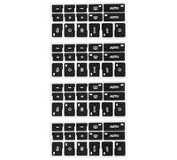 SG Store 4 Adesivi Per La Riparazione Del Pulsante AC Compatibile Con Audi A4 B6 B7 2000-2004 Rivestimento Nero Con Simboli Bianchi