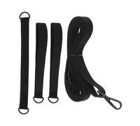 SG Store 4 cinghie fisse paravento per grandi ombrelloni, ombrelloni, adatti per ombrelloni, con vite di bloccaggio, colore nero