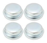 SG Store 4 coperture antipolvere per mozzo della ruota del rimorchio, in acciaio laminato a freddo, 64 x 28 mm, per ruote di rimorchi con diametro di 64 mm, argento
