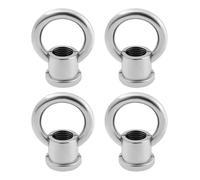 SG Store 4 Pezzi Argento M10x1.0 Dado Ad Occhiello 29x35mm Adatto Per Lampade Di Cristallo Portacandele Lampade A LED Lampadari Tradizionali Carico Massimo 15Kg