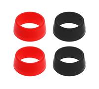 SG Store 4 reggisella per bicicletta, anello in gomma, alta compatibilità, impermeabile, in silicone, per mountain bike, reggisella di protezione, diametro 25-30 mm, rosso e nero