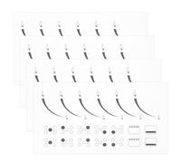 SG Store 4 Set 160x90mm Etichette Per Fornelli Ad Anello Di Fiamma Adesivi Indicatori Etichette In PVC Trasparenti Include Adesivi Per Bruciatori Etichette Quadrate Nero