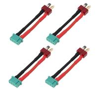 SG Store 4Pcs MPX Femmina a T-Plug Maschio Cavo Adattatore 14AWG per RC Auto Drone Lipo Connettore Batteria