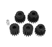 SG Store 5 Pezzi Mod 1 M1 Pignone Ingranaggio 5mm Foro Ingranaggio Motore In Acciaio Temprato 13T 14T 15T 16T 17T Con Giunto Albero Da 5mm A 3.175mm Per RC Auto Motore Brushless Spazzolato