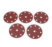 SG Store 50 Pezzi 125mm Dischi Abrasivi 5 Pollici 9 Fori Carta Vetrata Pastiglie Gancio E Anello 40/60/80/100/120 Grana Mista Compatibile Con Festool Per Levigare Legno Vernice Vernice Plastica Gesso