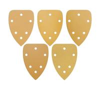 SG Store 50pcs Mouse Dettaglio Levigatrice Carta vetrata 140x98mm 80/240/320/400/600 Grit 6 Fori Mouse Levigatrice Carta Ossido di Alluminio per Pietra Artificiale Prodotti in Legno Metallo