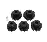 SG Store 5Pcs Mod 1 M1 Pignone Ingranaggio 5mm Foro In Acciaio Temperato Motore Ingranaggio 18T 19T 20T 21T 22T con 5mm a 3.175mm Albero Accoppiatore per Rc Auto Spazzolato Motore Brushless