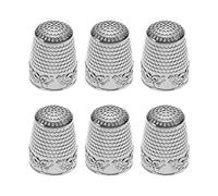 SG Store 6 pezzi Ditale da cucito Protezione per dita in metallo Ditale per cucire Quilting Craft Strumento per cucire a mano Cucito Ricamo Argento