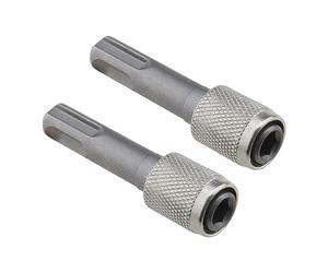 SG Store Adattatore per mandrino per trapano SDS-Plus, 2 pezzi, 6,35 mm, 1/4 di pollice, convertitore per punte SDS per trapani a percussione e plettri leggeri