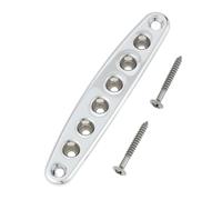 SG Store Piastra Passante Per Corde Di Chitarra In Argento Con Viti Per l'installazione Di Corde Di Chitarra Elettrica
