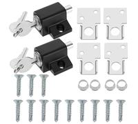 SG Store Set di 2 serrature scorrevoli per porte scorrevoli, porte scorrevoli, porte scorrevoli, per casa, ufficio, classe, porte scorrevoli, finestre, colore nero