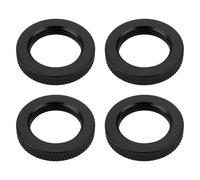 SG Store UNC5/8-27 - Set di 4 dadi zigrinati a doppio blocco per supporto microfono, pulsante di bloccaggio per supporto microfono, treppiede fotografico, 23 x 4 mm, colore: nero