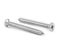 SG TZH - Viti per legno da 20,3 x 2 cm, 100 pezzi, 18-8 (304) in acciaio inox, a testa piatta, a croce