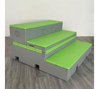 Sgabelli A 3 Livelli, Alzate for Coro Da Palco Pesanti In Plastica PE, Alzate for Scale Pieghevoli, for Spettacoli Da Bar(H)