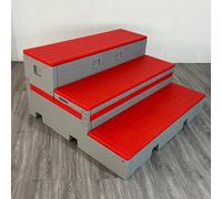 Sgabelli A 3 Livelli, Alzate for Coro Da Palco Pesanti In Plastica PE, Alzate for Scale Pieghevoli, for Spettacoli Da Bar(F)