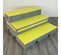 Sgabelli A 3 Livelli, Alzate for Coro Da Palco Pesanti In Plastica PE, Alzate for Scale Pieghevoli, for Spettacoli Da Bar(B)