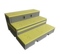 Sgabelli A 3 Livelli, Alzate for Coro Da Palco Pesanti In Plastica PE, Alzate for Scale Pieghevoli, for Spettacoli Da Bar(I)