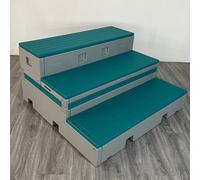 Sgabelli A 3 Livelli, Alzate for Coro Da Palco Pesanti In Plastica PE, Alzate for Scale Pieghevoli, for Spettacoli Da Bar(D)