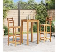 Sgabelli da Bar 2 pz in Legno Massello di Acacia - Bar Stools Set of 2 Wooden Chairs for Kitchen Island, Breakfast Nook, Modern Design with Backrest and Footrest, Comfortable Seating Solution