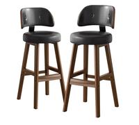 Sgabelli da bar ad altezza bancone in similpelle, sedie da cucina moderne | Sgabelli da bar moderni, alti fino al bancone, rivestiti in similpelle PU, con schienale curvo, ideali per l'utilizzo sul