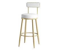 Sgabelli da bar alti per cucina a isola, seduta imbottita in pelle PU, gambe in metallo, altezza seduta 55 cm, perfetto per angolo colazione o bancone
